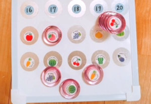 モンテッソーリの手作り絵合わせパズル食べ物